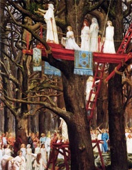 Bild einer druidischen Mistelzeremonie